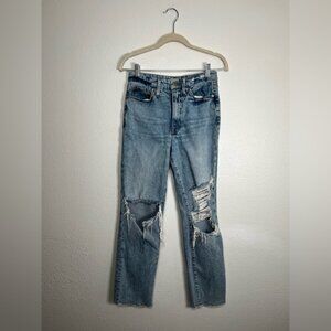 Good American Blue Boyfriend Distressed Casual jeans size 26